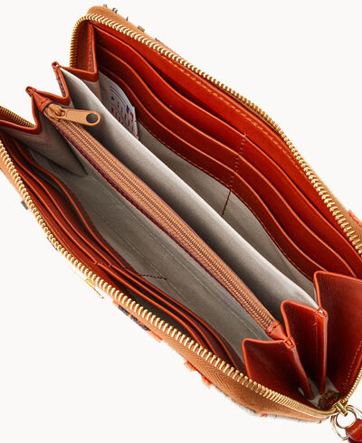 MLB Orioles Large Zip Around Wristlet