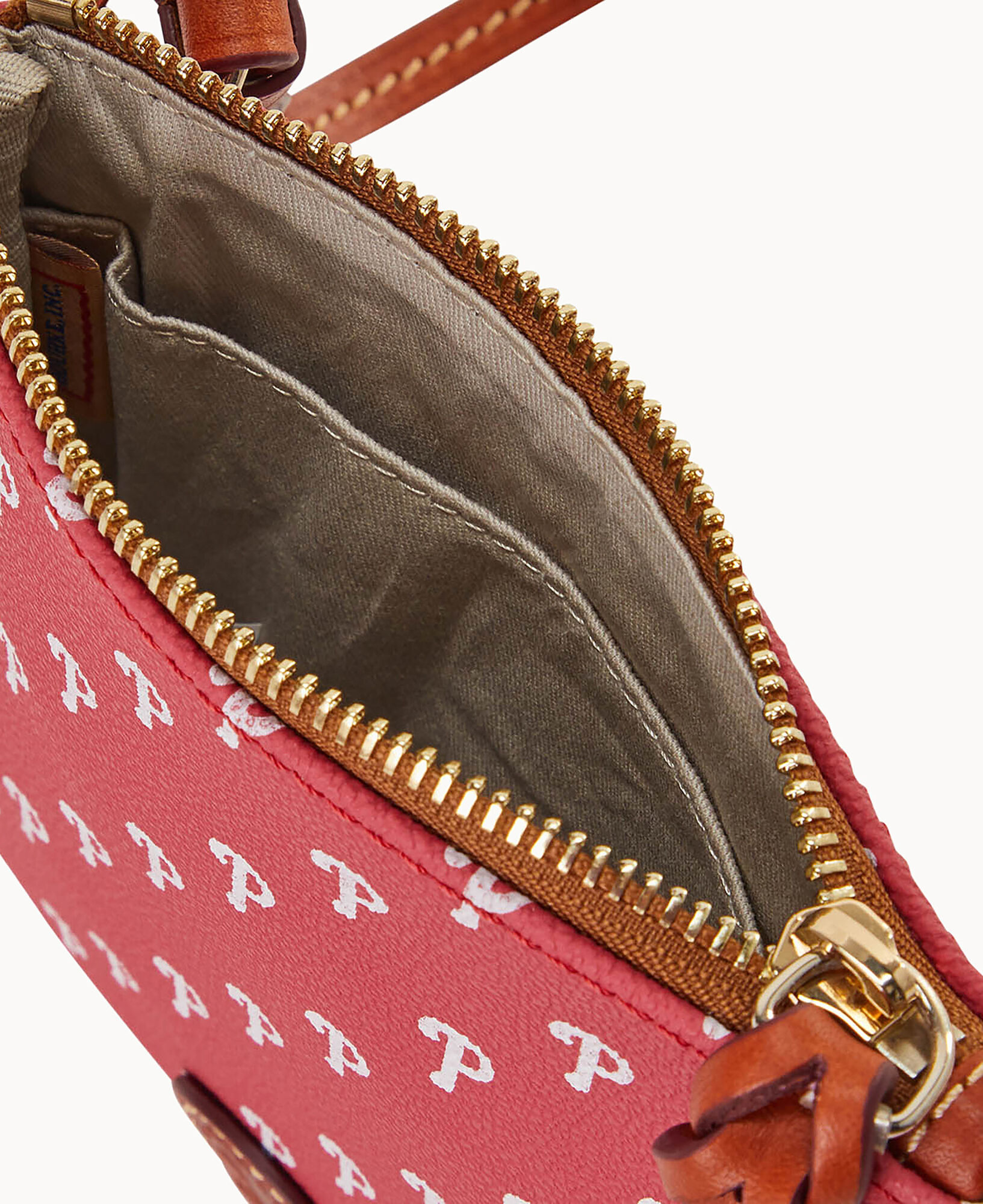 Dooney Bourke MLB Phillies Small North South Top Zip Crossbody
