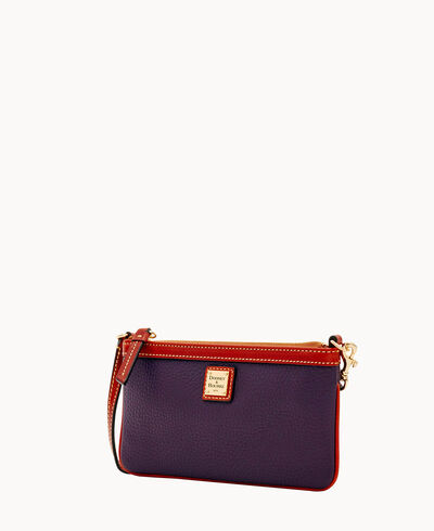 Pebble Grain Large Slim Wristlet