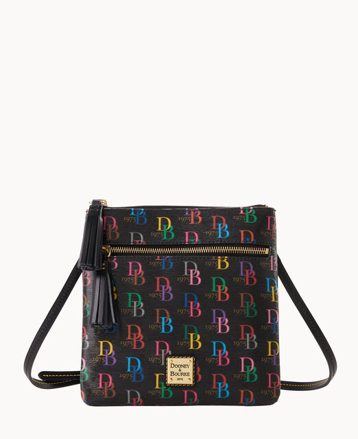 DB75 Multi Double Zip Tassel Crossbody