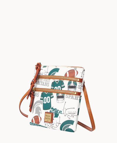 NCAA Michigan State N S Triple Zip Crossbody