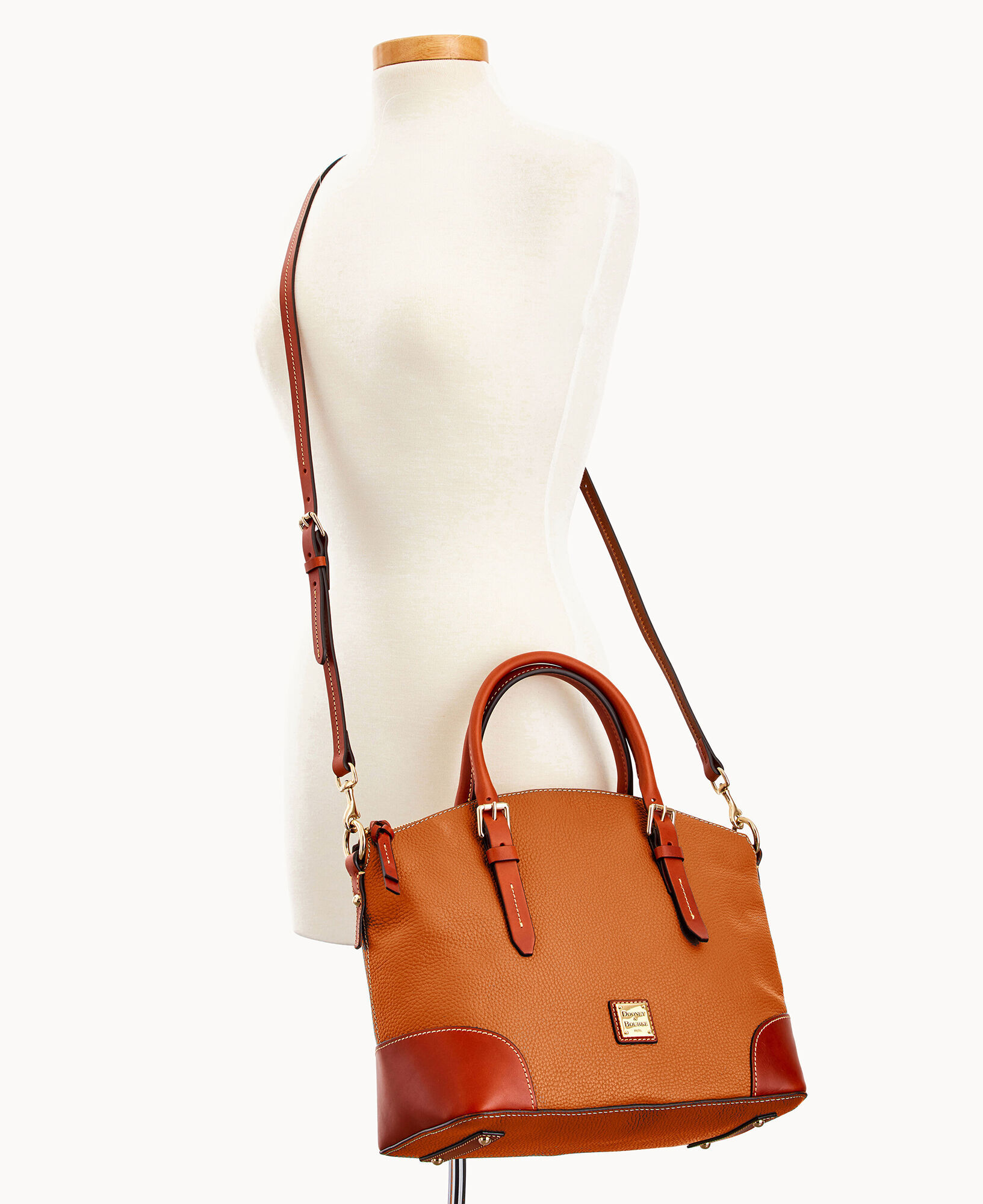 Dooney & Bourke Domed Leather Satchel