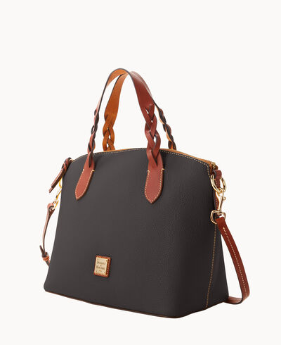 Pebble Grain Celeste Satchel