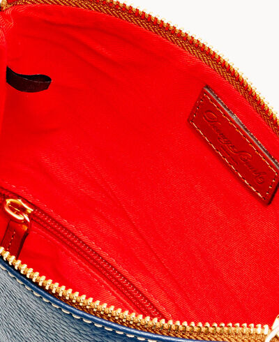 Pebble Grain Foldover Zip Crossbody