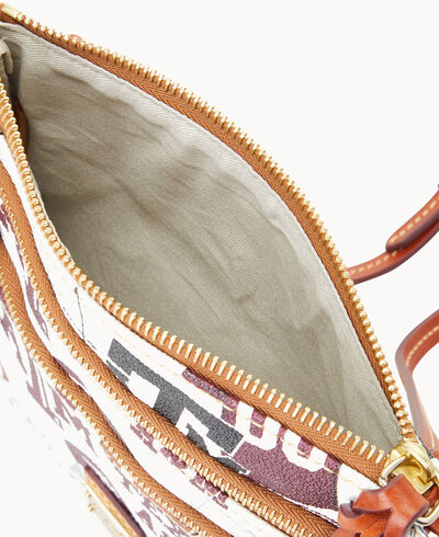 Collegiate Texas Achr(38)M N S Triple Zip Crossbody