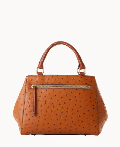 Ostrich Small Zip Satchel
