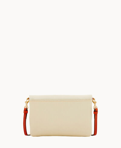 Pebble Grain Foldover Zip Crossbody