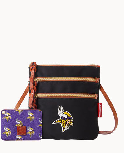 NFL Vikings North South Triple Zip w ID holder