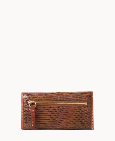 Embossed Lizard Continental Clutch