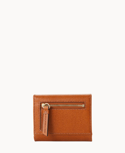 Saffiano Small Flap Credit Card Wallet