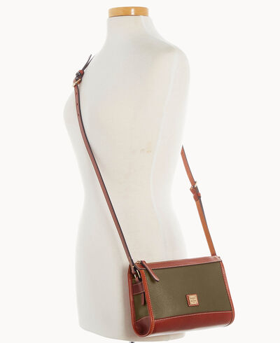 Pebble Grain Zip Crossbody With Small Coin Case