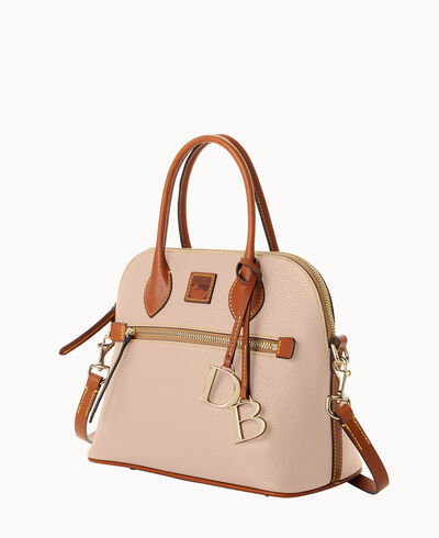Pebble Grain Domed Satchel