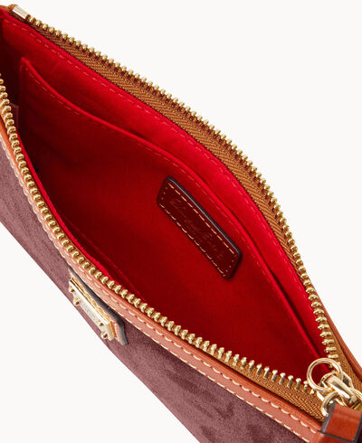 Suede Large Slim Wristlet