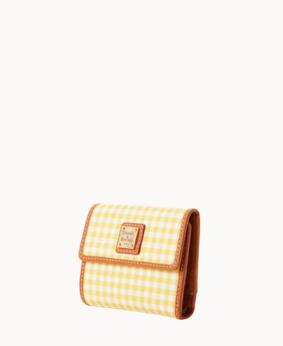 Gingham Flap Wallet