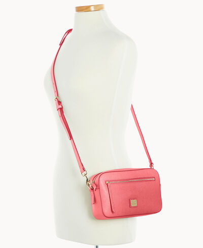 Saffiano Camera Zip Crossbody