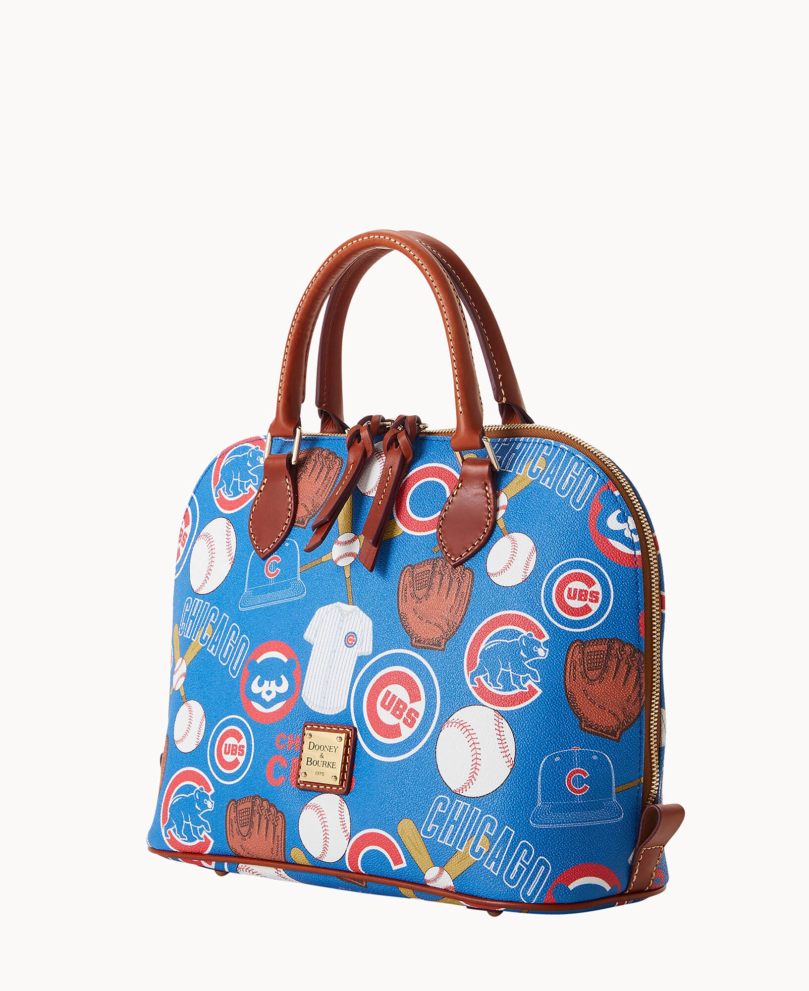 Dooney & Bourke Mlb Chicago Cubs North/south Triple Zip Crossbody, Crossbody Bags, Clothing & Accessories