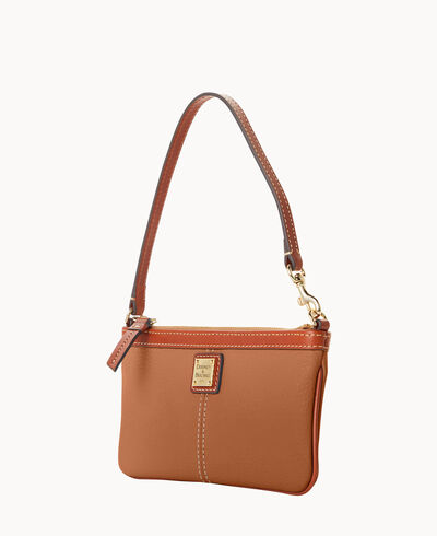 Pebble Grain Large Slim Wristlet