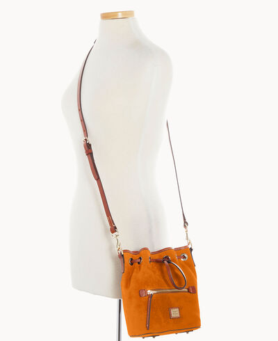 Suede Small Drawstring Crossbody