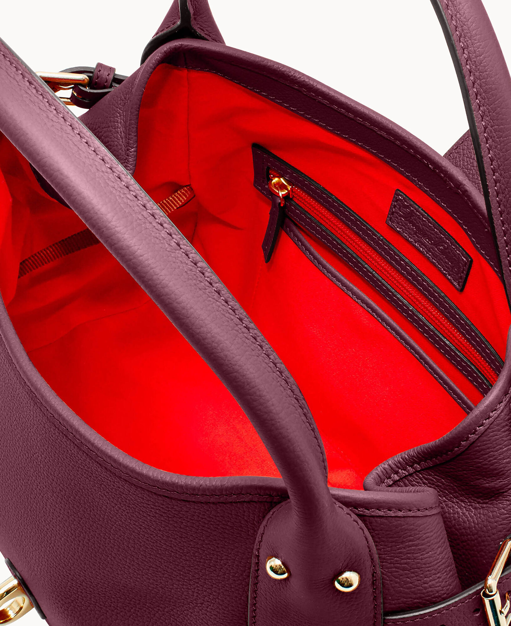 Dooney Bourke Belvedere Medium Logo Lock Satchel