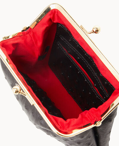 Ostrich Large Framed Purse