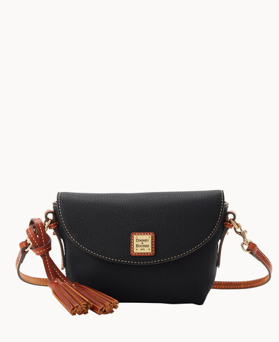 Pebble Grain Crossbody Saddle Bag