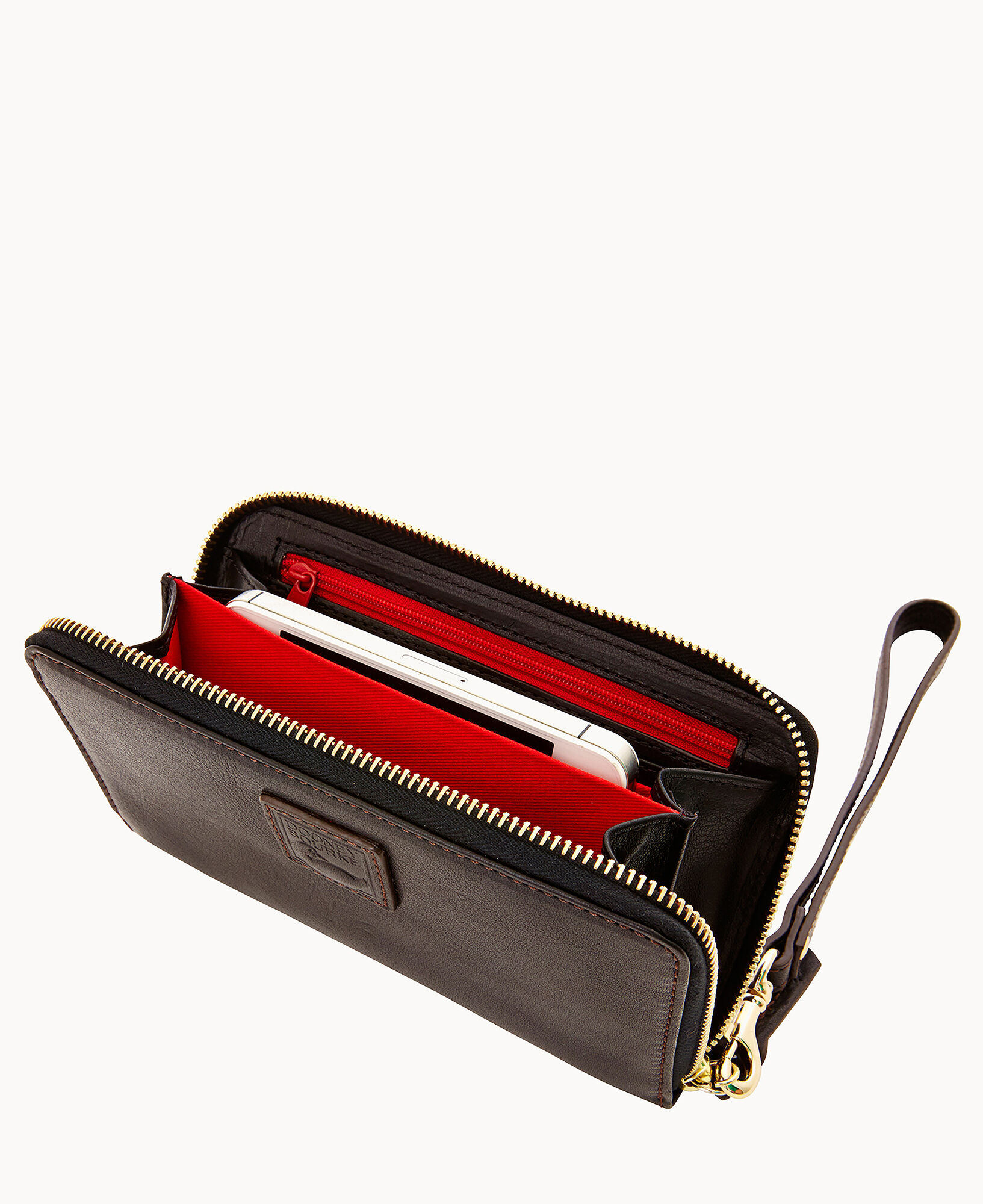 Dooney & bourke selleria florentine leather phone wristlet on sale
