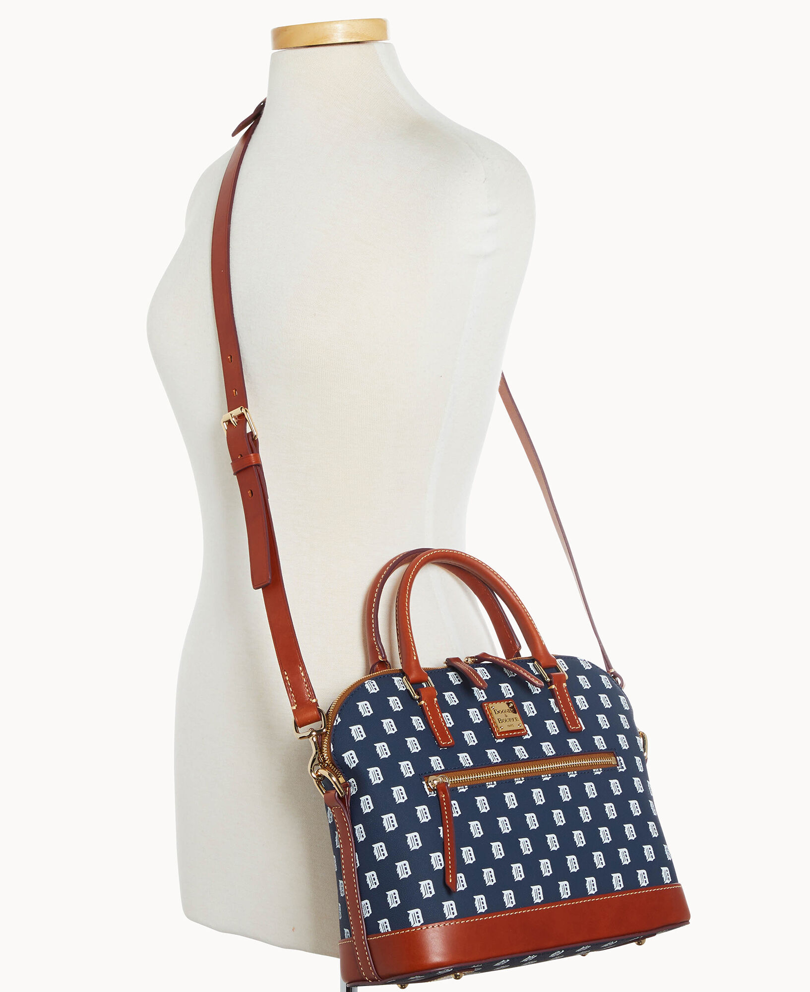 Dooney Bourke MLB Tigers Domed Zip Satchel