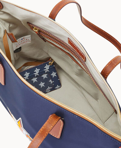 MLB Astros Top Zip Tote w ID Holder