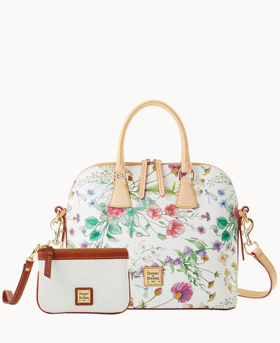 Botanical Satchel and Kirby Medium Wristlet