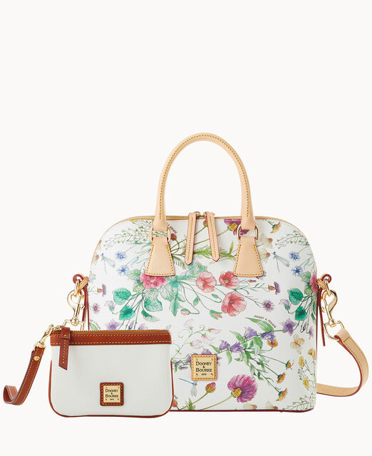 Botanical Satchel and Kirby Medium Wristlet