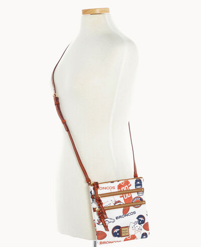 NFL Broncos North South Triple Zip Crossbody