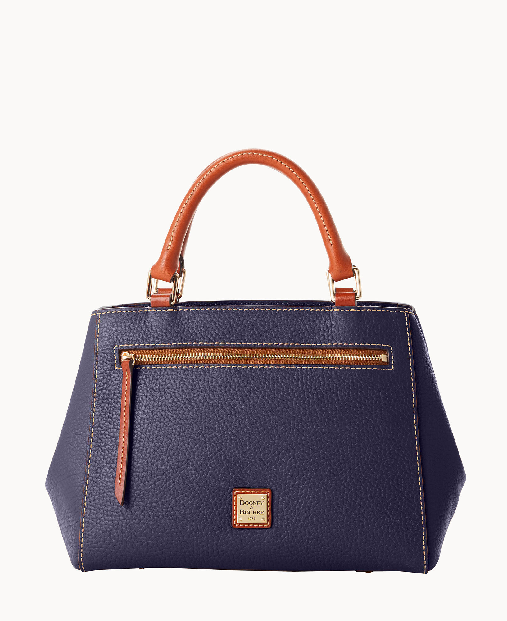 Dooney & bourke pebble deals leather small zip top satchel