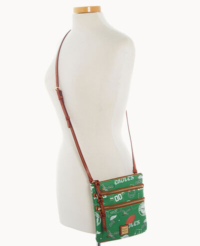 NFL Eagles North South Triple Zip Crossbody
