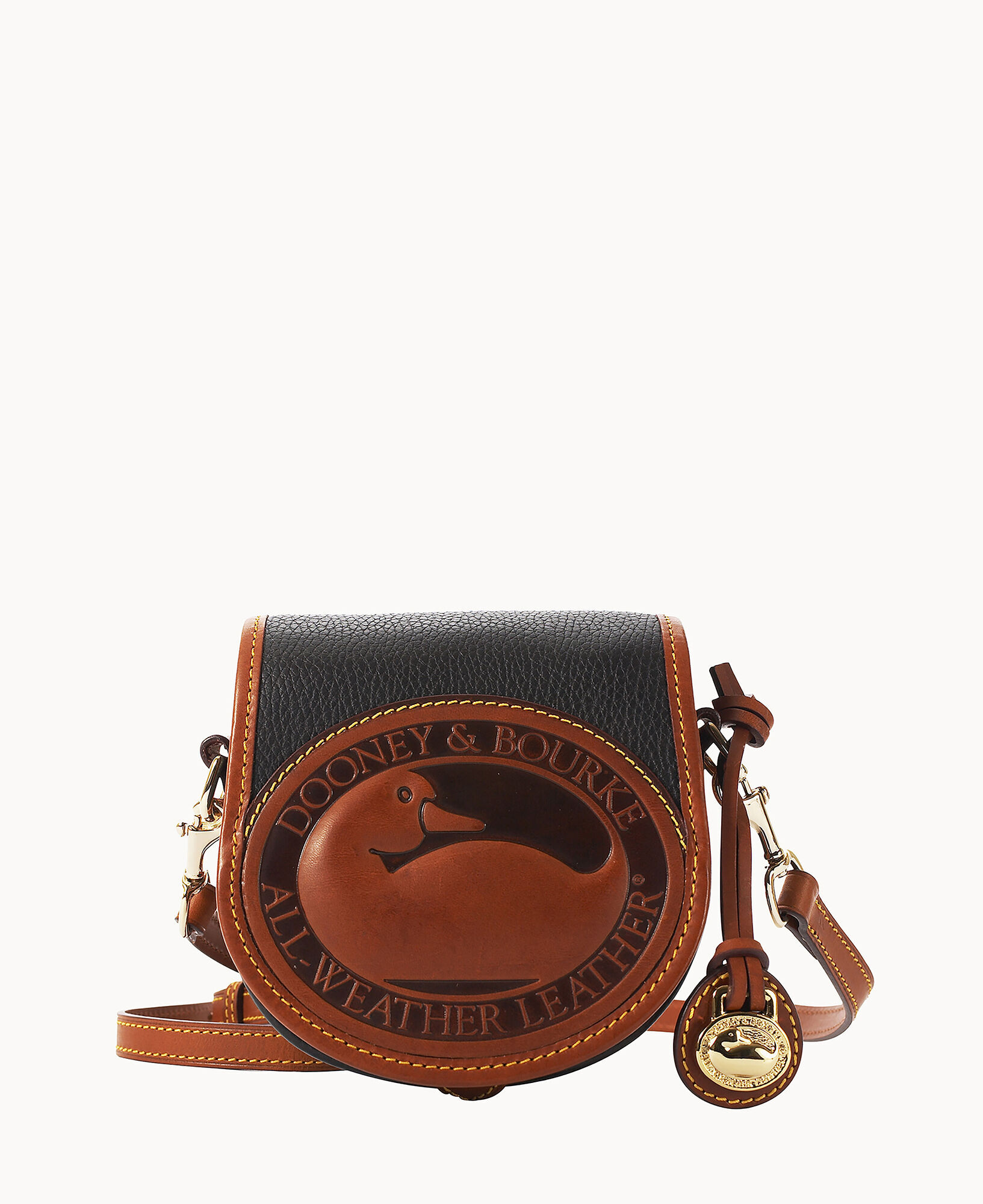 Leather Iside continental purse with chain