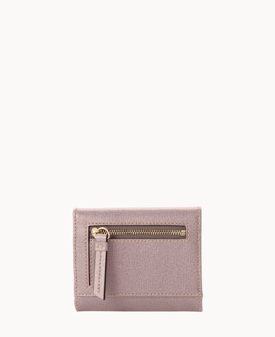Saffiano Small Flap Credit Card Wallet