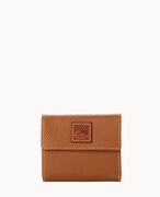 Pebble Grain Small Flap Credit Card Wallet