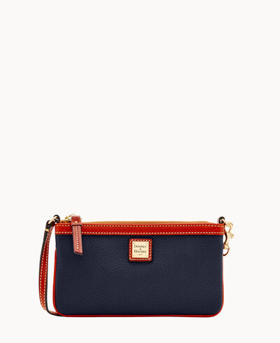 Pebble Grain Large Slim Wristlet