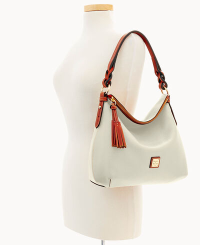 Pebble Grain Twist Strap Hobo