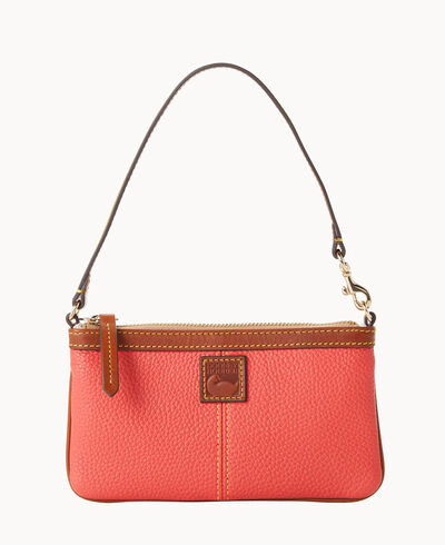 Pebble Grain Large Slim Wristlet