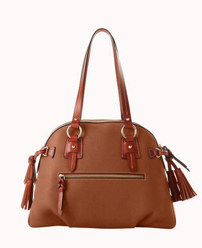 Pebble Grain Domed Satchel