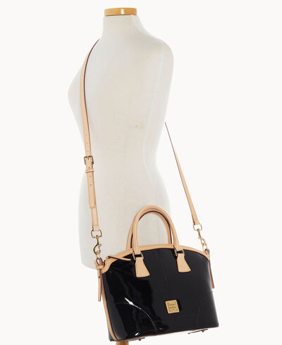 Patent Domed Satchel