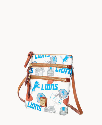 NFL Lions N S Triple Zip Crossbody