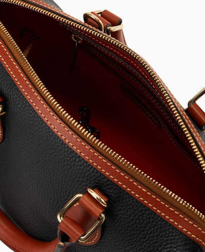 Pebble Grain Barrel Satchel