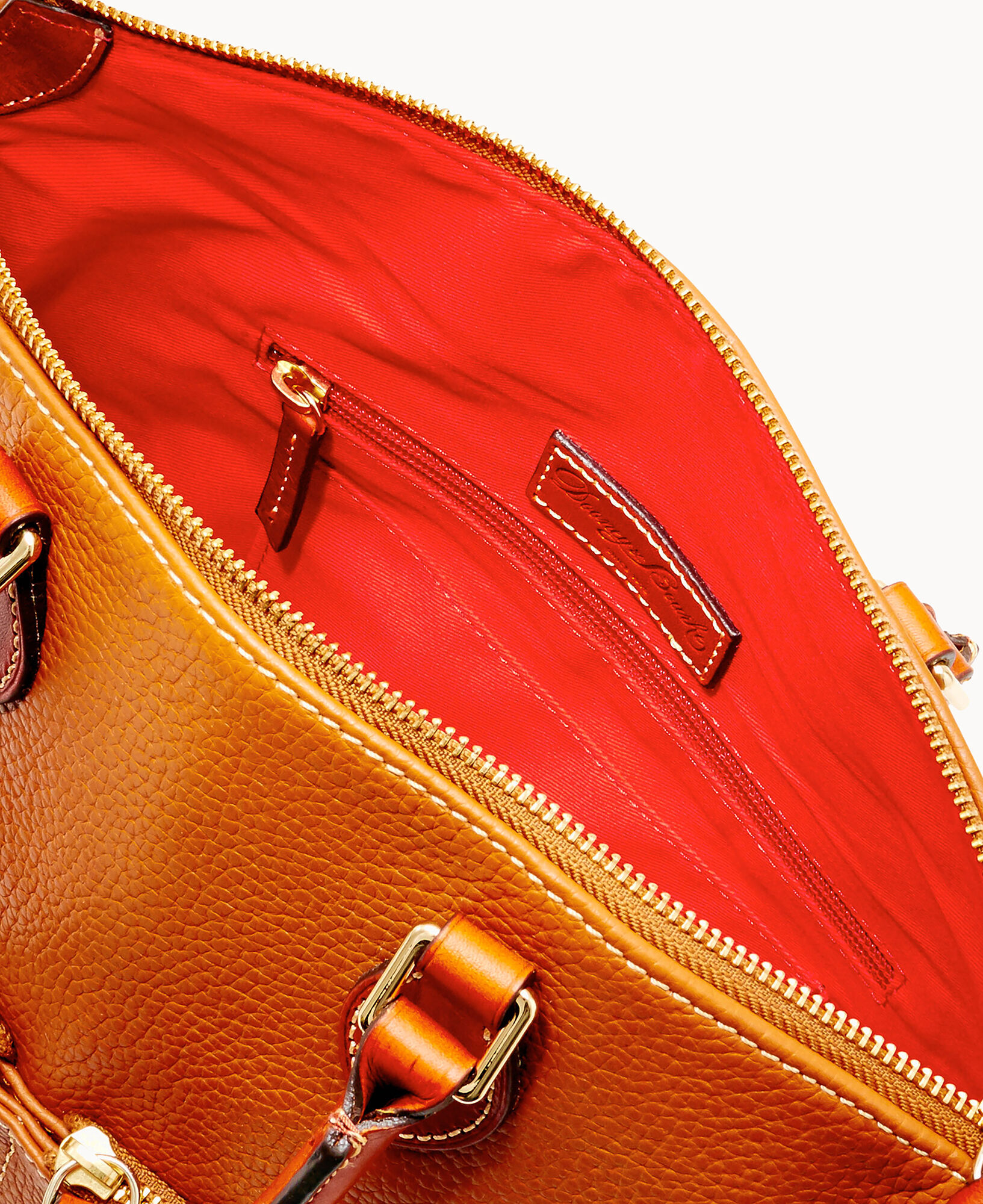 Dooney Bourke Pebble Grain Double Pocket Satchel
