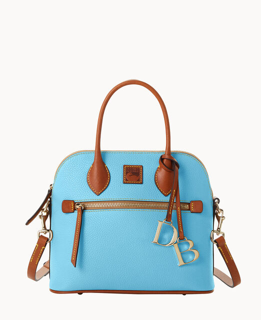 Pebble Grain Domed Satchel