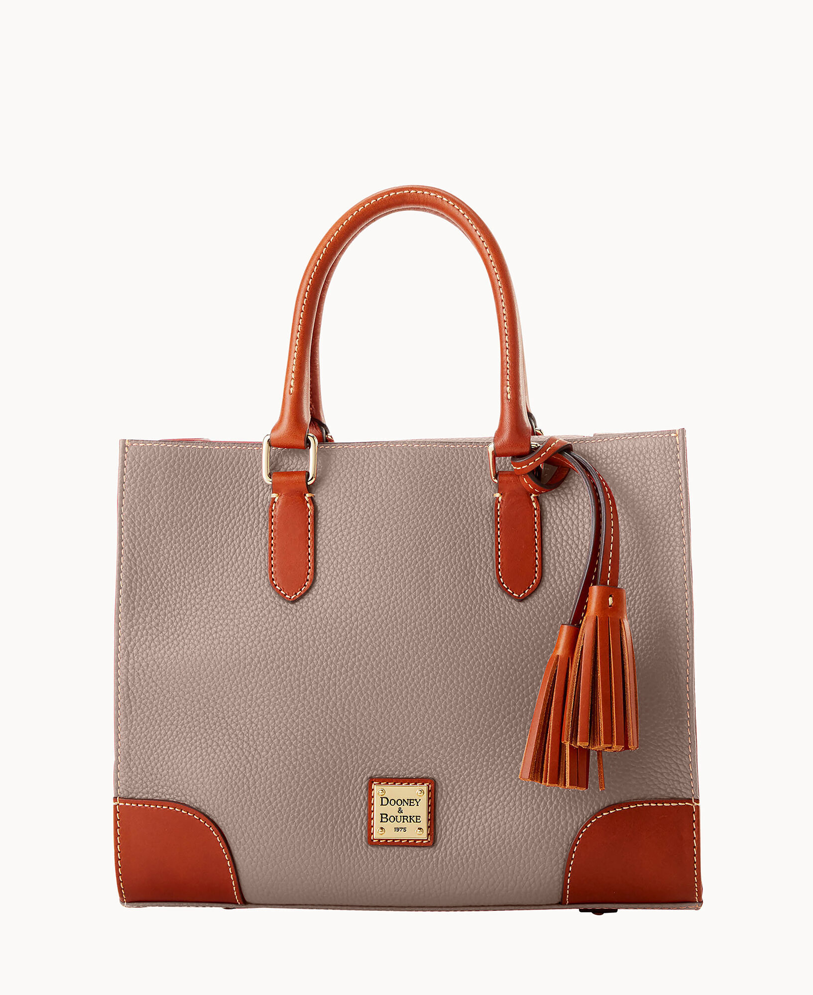 Dooney Bourke Women s Pebble Grain Leather Satchel Bag in Caramel