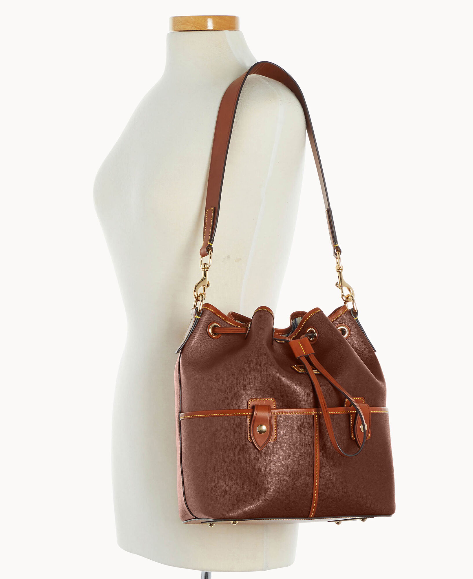 Dooney and bourke saffiano sales drawstring bag