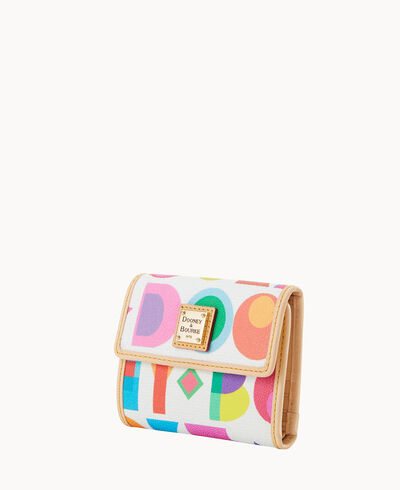 Art Deco Small Flap Credit Card Wallet