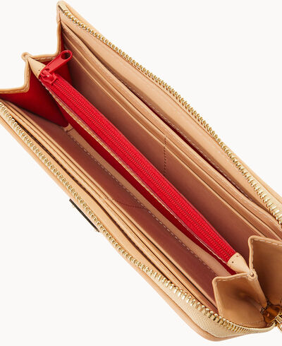 Chevron Zip Clutch