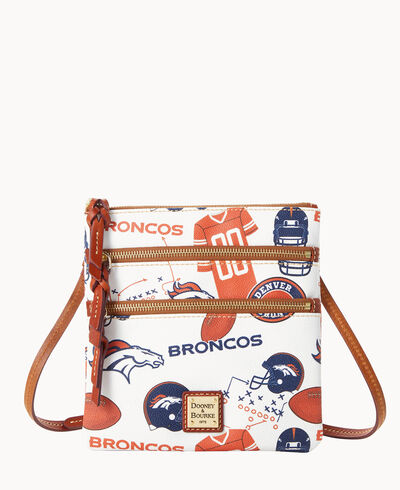 NFL Broncos North South Triple Zip Crossbody